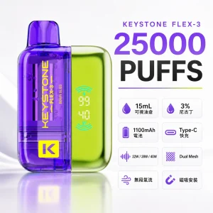 電子煙推薦 27 一次性電子煙 KEYSTONE 鑰石 FLEX-3 25000口 - 產品圖片 1